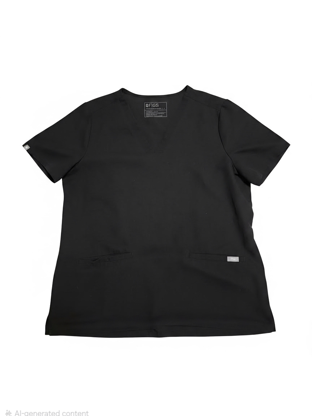 FIGS Black Scrub Top Po#1926